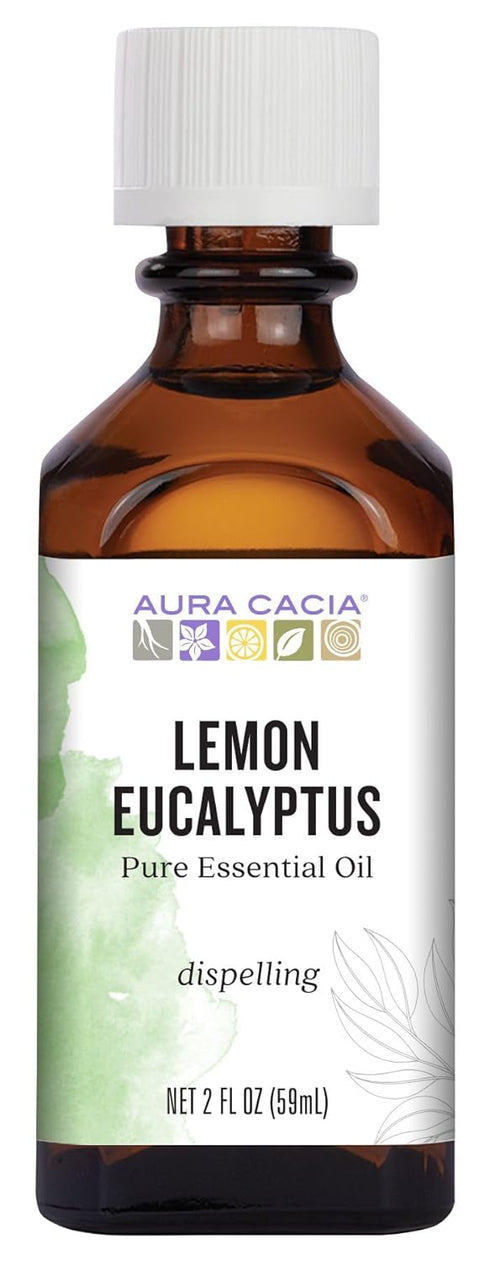 Aura Cacia Essential Oil, Awakening Lemon Eucalyptus, 2 fluid ounce...