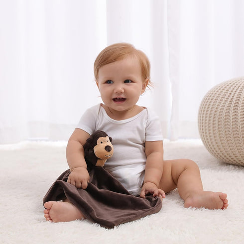 Apricot Lamb Monkey Soft Loveys for Babies, Security Blanket for Baby Boy and Girl, 13 Inches for Infant and Toddlers...