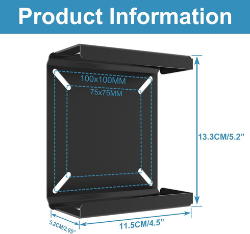 Mini PC Mount for Beelink Mini PC Vesa Mount/Wall Mount/Under Desk Mount, Mount for Beelink S12 Pro Mini PC, SER6/SER3/SER5 Mini PC, SER5 MAX/Pro ...