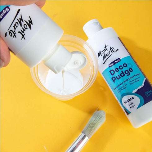 Mont Marte Deco Pudge Craft Varnish Signature 236ml (8 US fl.oz) – Matte, Multi-Purpose Clear Craft Sealer, Varnish and Decoupage Glue, Ideal for ...