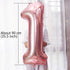 Juland Rose Gold Number Balloons Large Foil Mylar Balloons 40 Inch Giant Jumbo Number Balloons for Birthday Party Decorations 19...