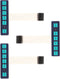 3Pcs 1x6 Matrix Array Membrane Switch Display Keypad Keyboard Switch 104*24mm 6 Keys with LED Light...