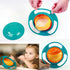 Song Qing Magic Gyro Bowl 360 Degree Rotate Spill-Proof Bowls with Lid Plastic Creative Dishes Practice Feeding Bowls...
