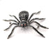 Spooky Season Eight-Legged Full Black Spider Brooch Pin with Red Eyes...