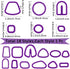 GORGECRAFT 18 Shapes Blue Violet Polymer Clay Cutters Earrings Cutter DIY Earring Making Finding Kit Polymer Clay Tool Stainless Steel Clay Cutter...
