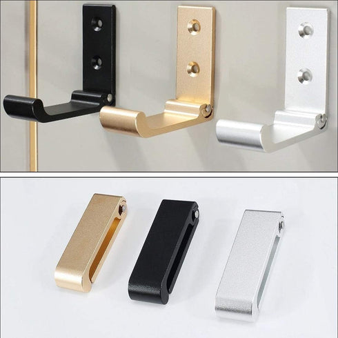 6PCS Folding Coat Hooks, Matte Black Wall Hooks for Hanging Coats Bathroom Towel Hooks Hardware Heavy Duty Aluminum Alloy Robe Hooks Wall Mounted ...