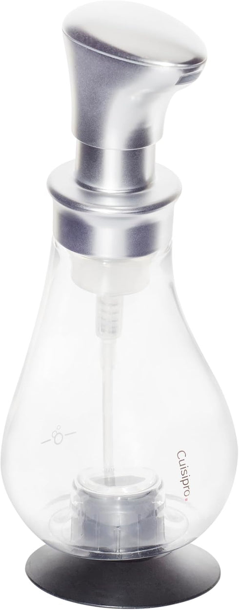 KitchenGrips Cuisipro 13 Ounce Foam Pump Soap Dispenser, Silver...