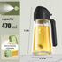 Oil Sprayer for Cooking,2 in 1 Olive Oil Dispenser and Oil Sprayer 470ml Olive Oil Spritzer,Oil Sprayer for Air Fryer, Salad,BBQ,Roasting-Black...