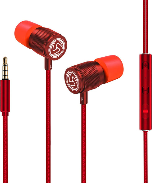 LUDOS Ultra Wired Earbuds in-Ear Headphones, 5 Years Warranty, Earphones with Microphone, Noise Isolating Ear Buds, Memory Foam for iPhone, Samsun...