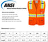 High Visibility Safety Vest with 9 Pockets, Reflective Tape Zipper Front, Work Vest for Men & Women (X-Large, Orange)...