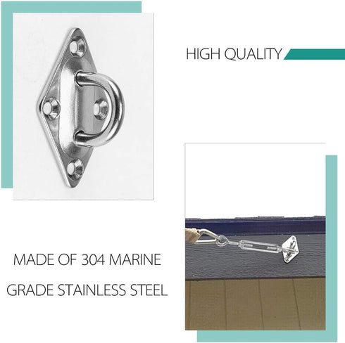 33 Pcs Sun Shade Hardware Kit for Rectangle Triangle Shade Sail - Retractable 4.5'' to 6.5'' 304 Marine Grade Stainless Steel Sun Shade Sail Insta...
