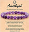 Amethyst Bracelet For Women Anxiety Amethyst Beaded,Handmade Adjustable Amethyst Crystal Bracelets Charms Healing Stone Layered Bracelet Gifts For...