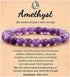 Amethyst Bracelet For Women Anxiety Amethyst Beaded,Handmade Adjustable Amethyst Crystal Bracelets Charms Healing Stone Layered Bracelet Gifts For...