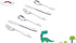 Exzact Kids Flatware 6 Pieces Stainless Steel Children Silverware 2 x Forks, 2 x Knives, 2 x Spoons,Toddler Utensils, Dishwasher Safe, 24 Months+ ...