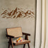 3pcs Mountain Stencil 33×10.9inch Splicing Style Mountain Bird Template with Paint Brush Reusable Mountains Landscape Stencil for DIY Wall Art Fur...