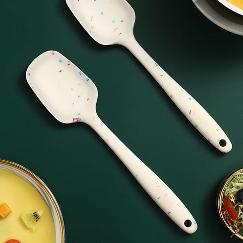 SiXi Silicone Spoon Shovel Heat Resistant One Piece Design Seamless Nonstick Spoon Flexible Scraper Baking Mixing Tool Kitchen Restaurant Cooking ...