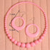 Chunky Large Acrylic Beaded Necklace Earrings Set Candy Color 80s Necklace Earrings For Women Fashion Hip Hop Jewelry Gift...