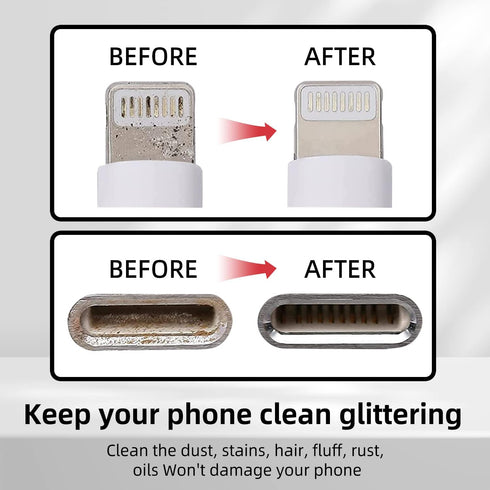 iPhone Cleaning Kit,iPhone Charging Port Cleaning Tool,Restore Tool for iPad Pro Watch Cell Phone Charging Port......