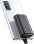 Small Portable Charger 10800mAh with Built-in USB-C Cable, Mini PD 3A Fast Phone Charging Power Bank,LCD Display Android Charger Battery Pack Comp...