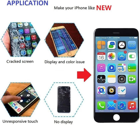 Brinonac Screen Replacement for iPhone 7 4.7 inch LCD Digitizer Touch Screen LCD Replacement Screen Frame Assembly Full Set with Tools and Screen ...