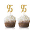 Gold Happy 95th Birthday Cupcake Topper, 24-Pack Number 95 Glitter Birthday Party Cupcake Toppers, Decorations...