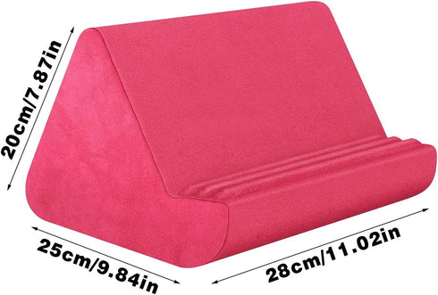 Soft Tablet Stand Pillow with Pocket,Tablet Cushion Stand,Adjustable 3 Viewing Angle,Lazy Holder Stand for Bed Sofa,Compatible with iPads Tablets ...