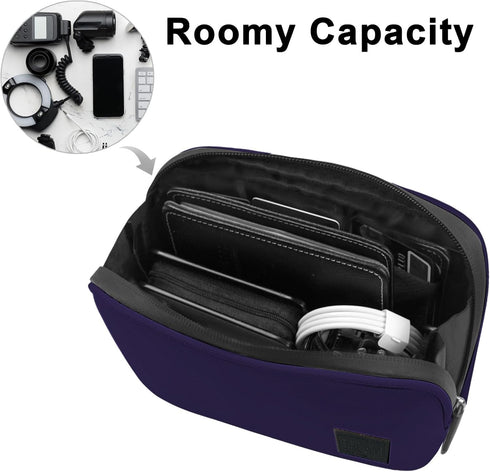 Electronic Organizer Travel USB Cable Accessories Bag/Case, Waterproof for Power Bank, Charging Cords, Chargers, Mouse, Earphones Flash Drive - Le...