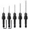 5-pc Woodworking Countersink Counterbore Drill Bit Set 3in1 for #6 8 10 12 16 Screws, M2 Pilot Drill Bits Adjustable Depth, 82-Degree Chamfer with...