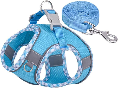 Dog Harness and Leash Set, No Pull Adjustable Reflective Pet Harness for Small Medium Dogs, Easy Walk Step in Vest Harness Outdoor Hiking Training...