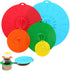 Adpartner Silicone Microwave Cover, 5 Pack Heat Resistant Silicone Lids Reusable Silicone Covers for Food Storage, BPA-Free Silicone Cooking Cover...