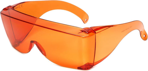 Calabria 3000 Orange Fitover Dental Safety Glasses Protection for Teeth Whitening LED Light Eye Shield Red Light Goggles Blue Light Blocking Glass...