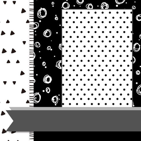 Whaline 60 Sheet Black & White Doodle Pattern Paper A5 Size Hand Drawn Squiggles and Dots Scrapbook Paper Double-Sided Minimalist Craft Paper for ...