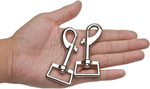 LOUHUA 10 Pieces 3 x 1 Inch Heavy Duty Nickel Plated Swivel Snap Hooks Pet Buckle...