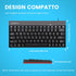 Perixx PERIBOARD-422 Wired USB-C Mini Keyboard, USB Type C Connector, Black, US English Layout...