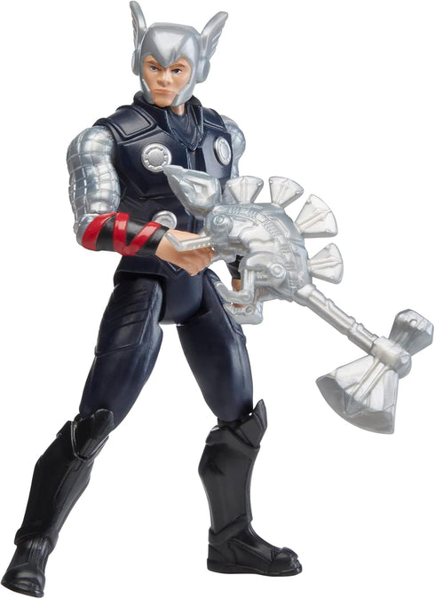 Marvel Mech Strike Mechasaurs, 4-Inch Thor Action Figure with Dino Weapon Accessory, Super Hero Toys for Kids Ages 4 and Up...