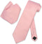 Vesuvio Napoli Solid DUSTY PINK Color NeckTie & Handkerchief Men's Neck Tie Set...
