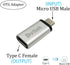 Duttek USB-C to Micro USB Adapter, 480Mbps, OTG Compatible, for FLIR One Pro, Huawei Y7/Y6/P Smart/P8 Lite and Smartphones, Tablets...