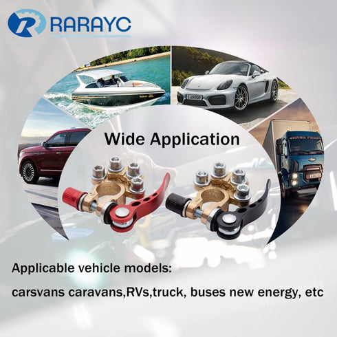 4 PCS Military Spec Battery Terminal Connectors Top Post Kit with Cover,Copper Lugs,Heatshrink and Post Washer...