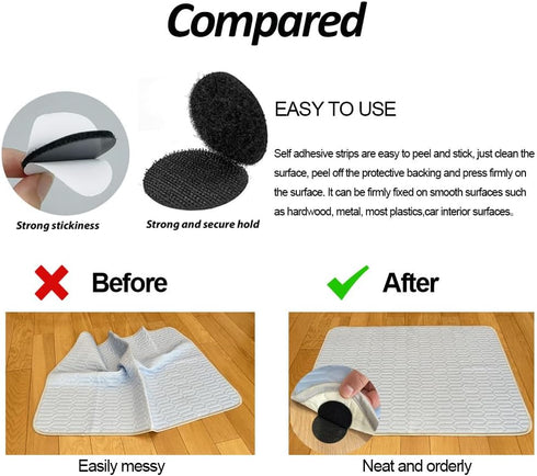 2 Pack Dog Crate Bed Mat - Summer Dog Cooling Mat & Breathable Kennel Pad , Washable Thin Latex Dog Crate Pad with 10 Adhesive Round Hook and Loop...