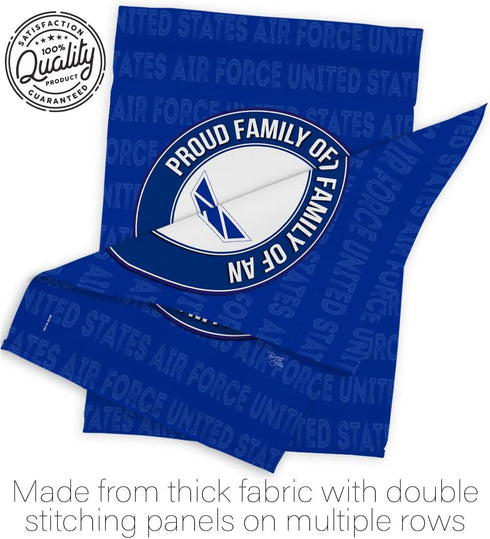 Breeze Decor Proud Family Airman Garden Flag Armed Air Force USAF United State American Military Veteran Retire Official House Decoration Banner S...