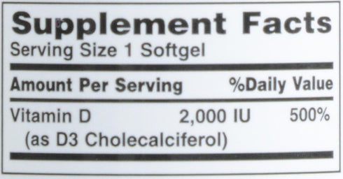 Nature's Bounty, D 2000 Iu Softgels, 150 Count...