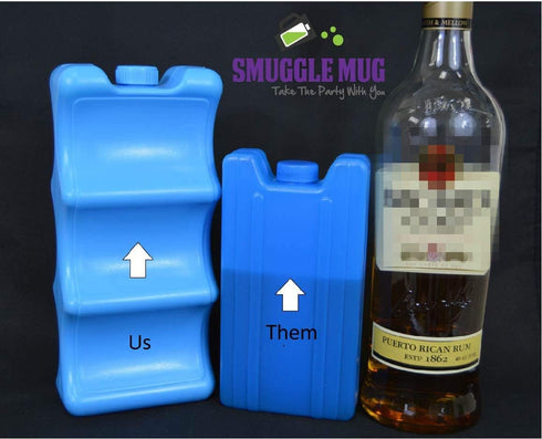 Hidden Alcohol Flask By Smuggle Mug | Ice Box Can Cooler Design | Disguised Container for Liquor | Concealed Bottle to Hide Booze | Cruise Contain...