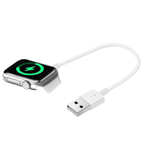 Short Charger Compatible with Apple Watch, Portable Wireless USB Charging Cord (1.15ft/14inch/35cm) Magnetic Cable for iWatch Series Ultra 2/Ultra...