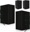 2 PCS Outdoor Speaker Cover, Wall Mounted Speaker Cover Weatherproof Waterproof UV Resistant and Dustproof 600D Oxford Cloth, Black(H 16" x W 10" ...