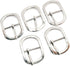 Halter Buckle 5PCS 1" Silver Oval Center Bar Belt Buckles Single Prong Strap Buckles Tri-Glide Slide Buckles...