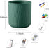 Round Ceramic Pen Holder for Desk Cute Pencil Cup Pot Desk Organizer for Girls Kids Makeup Brush Holder Dark Green...