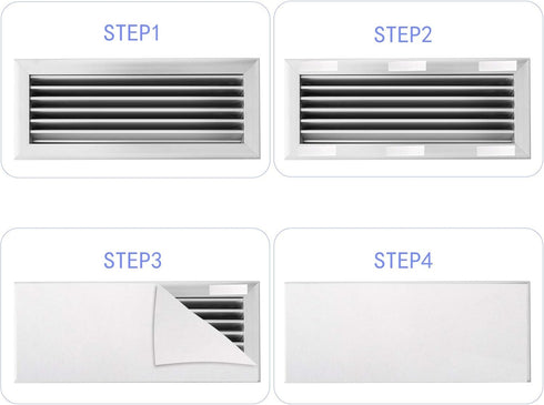 Fasmov 98 x 18 inches Complete Premium Vent Register Filters Kit, Electrostatic Media & 157" of Tape (30+ Filters per Roll)...