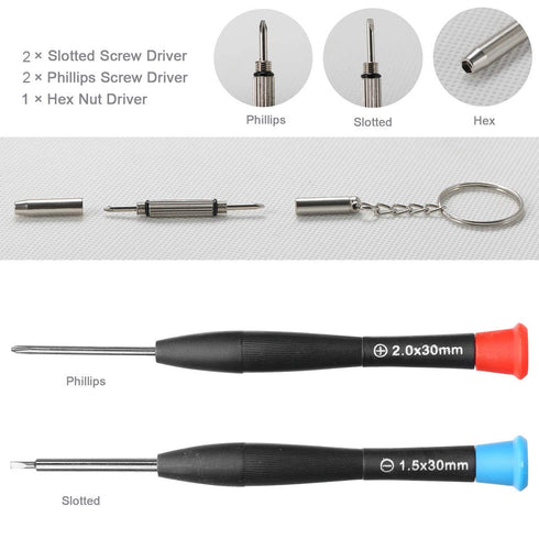 bayite Eyeglass Repair Kit Sunglass Glasses Repair Kit with Screws Assorted Tweezers Screwdriver Nuts Stainless Steel Screws Tool for Watch 1000Pc...