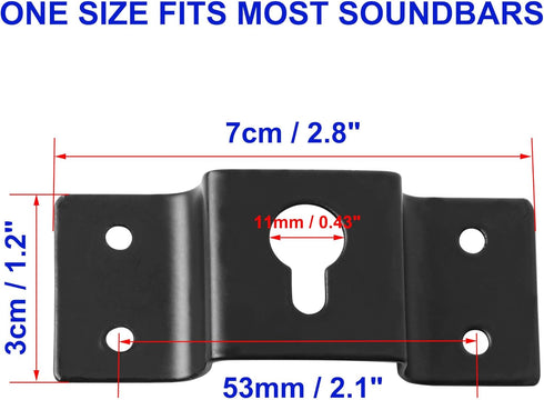 uxcell 5 Pcs Wall-Mounted Speaker Hanging Brackets, 7cm Long Speaker Mounting Clothing Rack Iron Hanger Plate Accessories for Surround Sound Box A...