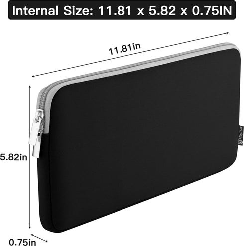 Neoprene Keyboard Sleeve Case for Apple MC184LL/B Wireless Bluetooth Keyboard, Protective Keyboard Case with Zipper for Small Wireless Keyboard, B...